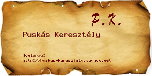 Puskás Keresztély névjegykártya