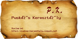 Puskás Keresztély névjegykártya